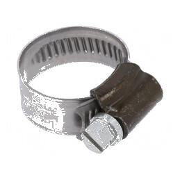 Colier de strângere cu şurub W: 9mm, Crimpare 15÷25mm, Oţel ST | Electronic-mag.ro | Componente Electronice