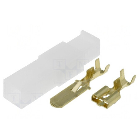 Terminal crimpat plat mamă/tată pentru cablu izolat 2,5mm² | Electronic-mag.ro | Componente Electronice