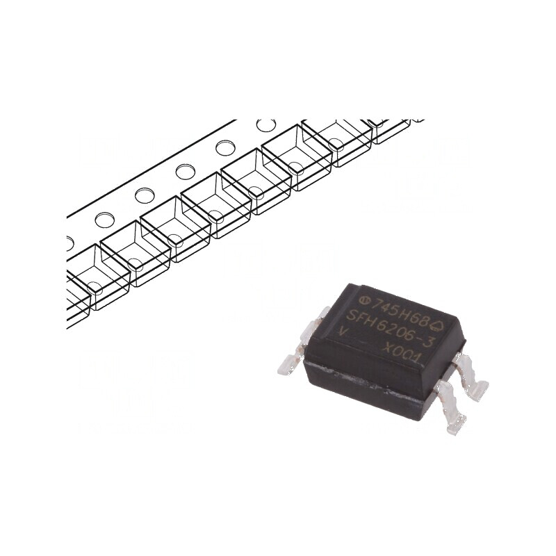 Optocuplor SMD cu 1 Canal, 1 Iesire, Tranzistori, Izolatie 5,3kV, Tensiune Colector-Emetator 70V | Electronic-mag.ro | Componente Electronice