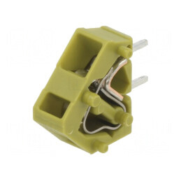 Regletă de conexiuni pentru PCB în unghi de 45°, 5mm, 1 piste, 24A | Electronic-mag.ro | Componente Electronice