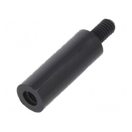 Piuliță Distanțieră Filetată Cilindrică din Poliamidă M4, Dimensiune 22mm | Electronic-mag.ro | Componente Electronice