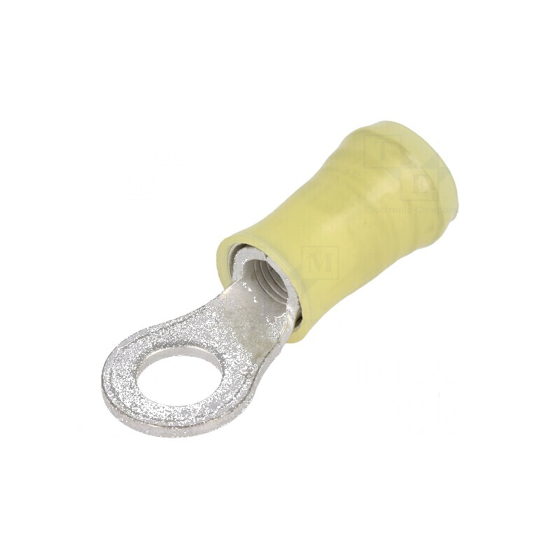 Vârf inelar M5 Ø 5,2mm pentru cablu cupru, 3÷6mm², crimpat, izolat | Electronic-mag.ro | Componente Electronice