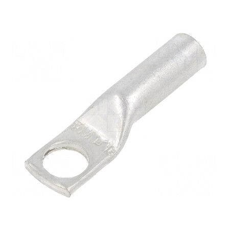 Vârf inelar tubular M8 16mm² crimpat pe cablu drept, neizolat - Conector electric profesional | Electronic-mag.ro | Componente Electronice