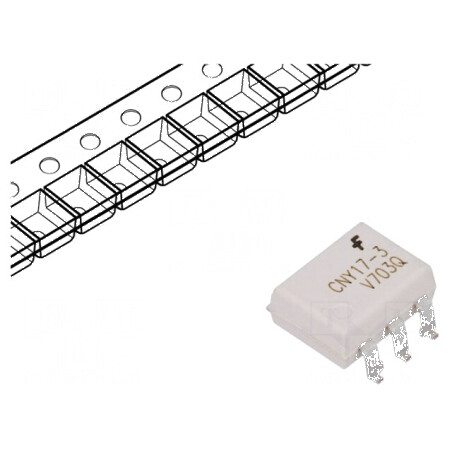 Optocuplor SMD CNY17 - 1 Canal, 4.17kV, 6 Terminale Gull Wing, Tranzistori | Electronic-mag.ro | Componente Electronice