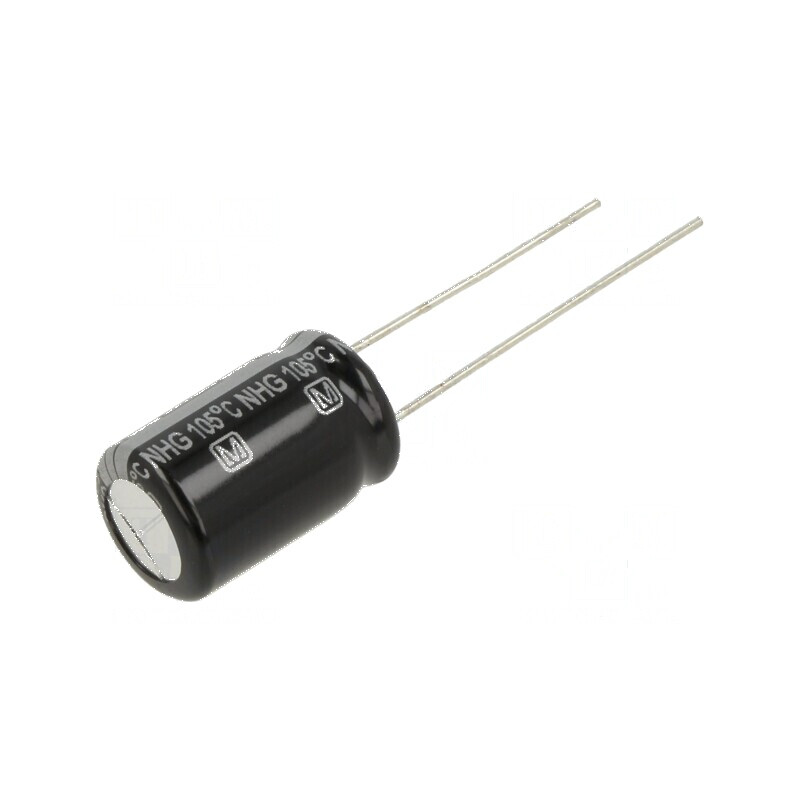 Condensator Electrolitic THT 220uF 63VDC Ø10x16mm cu Raster de 5mm - Componentă Electronică de Calitate | Electronic-mag.ro | Componente Electronice
