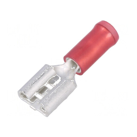 Terminal plat 6,3mm 0,8mm mamă pentru cablu 0,3-1,5mm² - crimpat | Electronic-mag.ro | Componente Electronice
