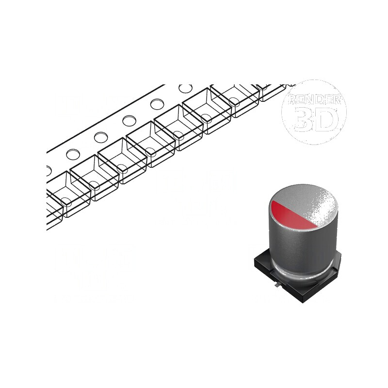 Condensator polimeric low ESR 1500uF 2.5VDC SMD - ESR 10mΩ | Electronic-mag.ro | Componente Electronice