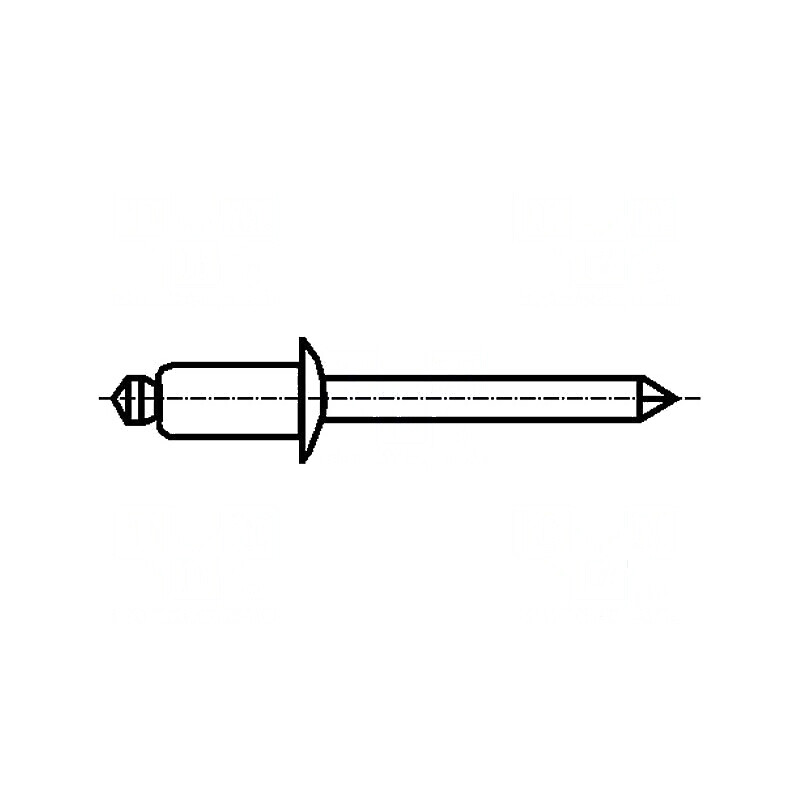 Diblu Aluminiu cu Diametru Nit de 4,8mm și Lungime Nit de 15,2mm - BN 4537 | Electronic-mag.ro | Componente Electronice