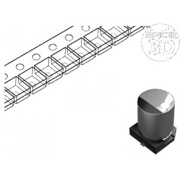 Condensator Hibrid SMD 22uF 50VDC, ESR 80mΩ, Toleranță ±20%, Temperaturi Operare -55 până la 105°C | Electronic-mag.ro | Componente Electronice