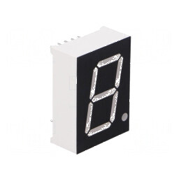 Afișaj LED cu 7 segmente, 20,4mm, 0,8, Număr car: 1, Galben, 60mcd | Electronic-mag.ro | Componente Electronice