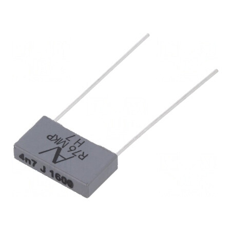 Condensator Polipropilenă R76 4,7nF 18x4x10mm THT ±5% - Componentă Electronică de Înaltă Precizie | Electronic-mag.ro | Componente Electronice