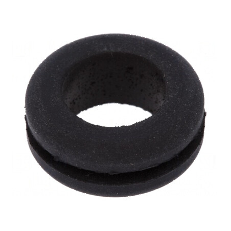Manșon din cauciuc negru pentru montaj Ø 14mm, Ø orif: 11mm, rezistență la temperaturi între -30 și 90°C | Electronic-mag.ro | Componente Electronice