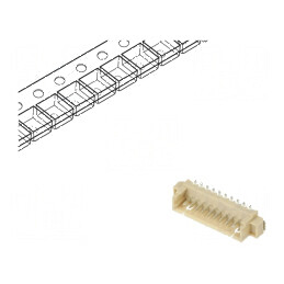 Conector Cablu-Placă Soclu Tată 1,25mm PIN 10 SMT 250V 1A pentru Aplicații Electrice | Electronic-mag.ro | Componente Electronice