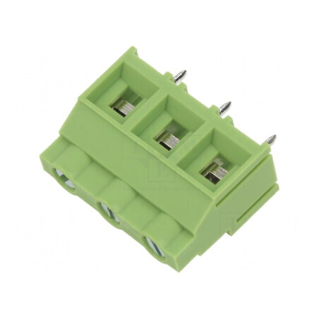 Regletă de conexiuni pentru PCB în unghi de 90° - 9,52mm, 3 piste | Electronic-mag.ro | Componente Electronice