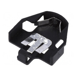 Soclu pentru baterie CR2032/ DL2032, orizontal, THT, înălțime 5,8mm, negru - 1 buc. | Electronic-mag.ro | Componente Electronice