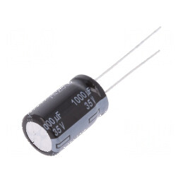Condensator Electrolitic Low ESR THT 1000uF 35VDC Ø12,5x20mm pentru Aplicatii Electronice | Electronic-mag.ro | Componente Electronice