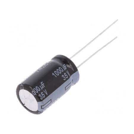 Condensator Electrolitic Low ESR THT 1000uF 35VDC Ø12,5x20mm pentru Aplicatii Electronice | Electronic-mag.ro | Componente Electronice