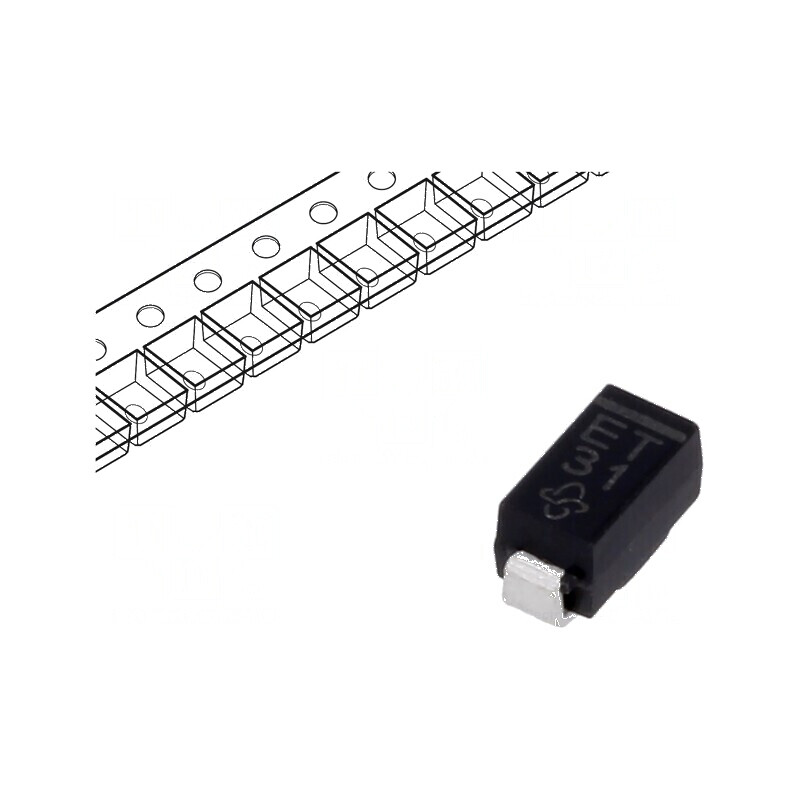Diodă Redresoare SMD 1,3kV 1A 75ns DO214BA - Ufmax 3V, Ifsm 20A | Electronic-mag.ro | Componente Electronice
