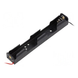Suport pentru baterii AA/R6 cu 2 cabluri negre - Soluție de alimentare eficientă | Electronic-mag.ro | Componente Electronice