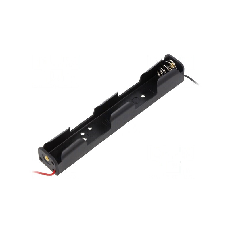 Suport pentru baterii AA/R6 cu 2 cabluri negre - Soluție de alimentare eficientă | Electronic-mag.ro | Componente Electronice
