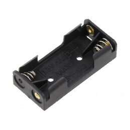 Suport pentru Baterii AAA/R3 cu 2 Urechi pentru Lipire - Culoare Neagră | Electronic-mag.ro | Componente Electronice