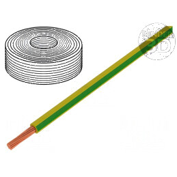 Cablu H05Z-K litat Cu 1mm² FRNC verde-galben 300V/500V pentru instalații electrice | Electronic-mag.ro | Componente Electronice