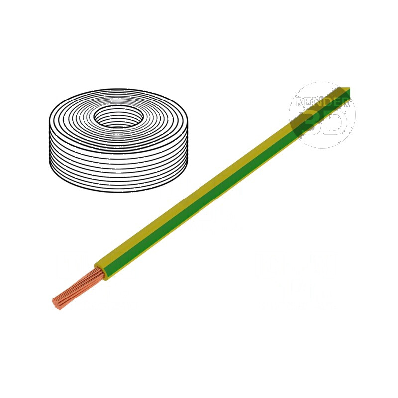 Cablu H05Z-K litat Cu 1mm² FRNC verde-galben 300V/500V pentru instalații electrice | Electronic-mag.ro | Componente Electronice