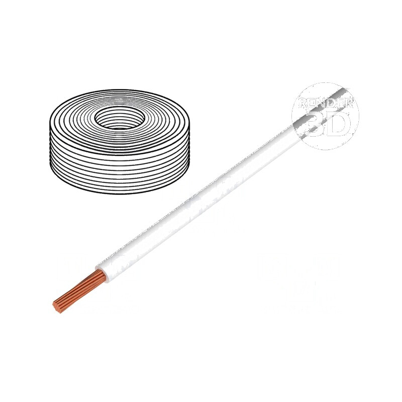 Cablu H05Z-K 1mm² FRNC Alb 300V/500V Clasa 5 1x1mm² pentru Instalatii Electrice | Electronic-mag.ro | Componente Electronice