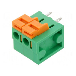 Regletă de conexiuni pentru PCB drept, 5,08mm, 2 piste, compatibilă cu plăci de circuit imprimat | Electronic-mag.ro | Componente Electronice