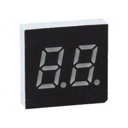 Afișaj LED cu 7 segmente, 7,62mm, 0,3, Număr car: 2, Roșie, 4mcd | Electronic-mag.ro | Componente Electronice