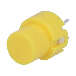 Comutator tastatură Poz: 2 SPST-NO 0,01A/35VDC galben THT pentru aplicații electrice | Electronic-mag.ro | Componente Electronice