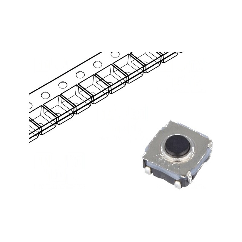 Microîntrerupător TACT SPST-NO 0,05A 32VDC SMT Pozitie 2 Fara 3N | Electronic-mag.ro | Componente Electronice