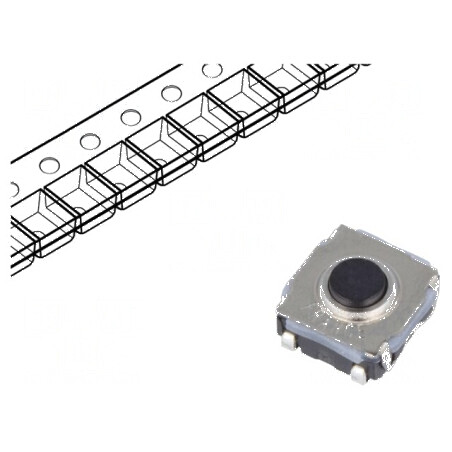 Microîntrerupător TACT SPST-NO 0,05A 32VDC SMT Pozitie 2 Fara 3N | Electronic-mag.ro | Componente Electronice