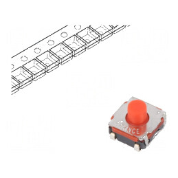 Microîntrerupător TACT SPST-NO Poz: 2, 0,05A/32VDC, SMT Fără Puncte de Solder | Electronic-mag.ro | Componente Electronice