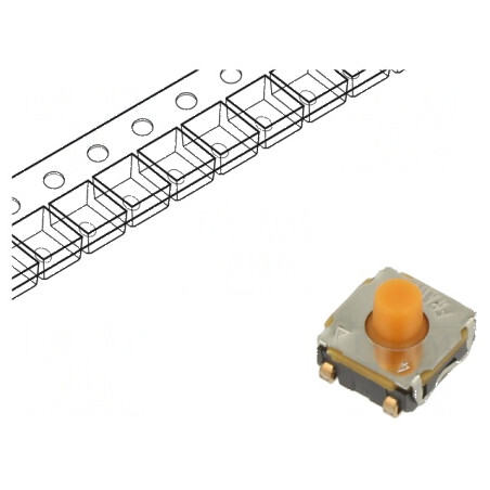 Microîntrerupător TACT SPST-NO 0,05A/32VDC SMT Poz. 2 fără 4N | Electronic-mag.ro | Componente Electronice