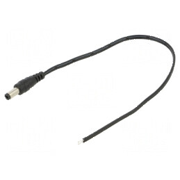 Cablu DC 2x0,5mm² cu mufă dreptunghiulară 5,5/2,5 - Negru și Gri | Electronic-mag.ro | Componente Electronice