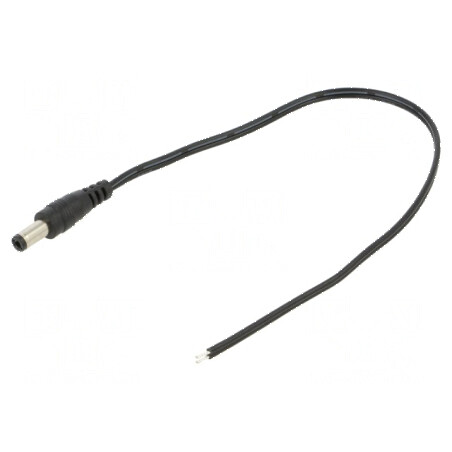 Cablu DC 2x0,5mm² cu mufă dreptunghiulară 5,5/2,5 - Negru și Gri | Electronic-mag.ro | Componente Electronice
