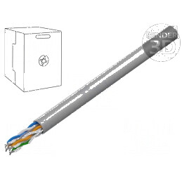 Cablu U/UTP 4x2x24AWG 6 litat CCA PVC gri, 305m, Øcablu 6mm - Soluție de conectivitate pentru rețele de date | Electronic-mag.ro | Componente Electronice
