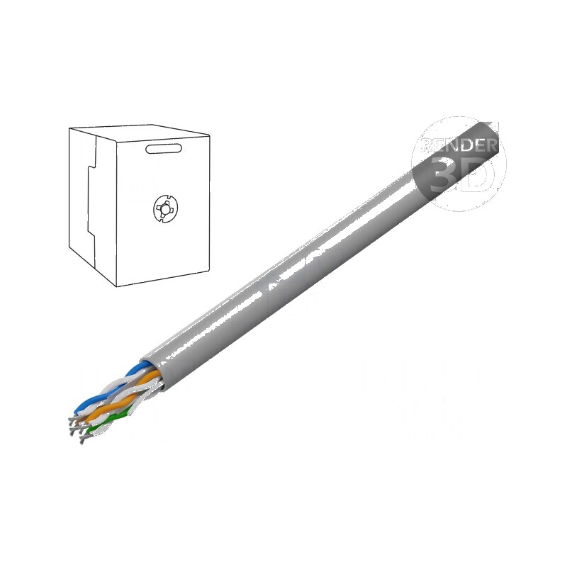 Cablu U/UTP 4x2x24AWG 6 litat CCA PVC gri, 305m, Øcablu 6mm - Soluție de conectivitate pentru rețele de date | Electronic-mag.ro | Componente Electronice Cablu U/UTP 4x2x24AWG 6 litat CCA PVC gri, 305m, Øcablu 6mm - Soluție de conectivitate pentru rețele de date | Electronic-mag.ro | Componente Electronice