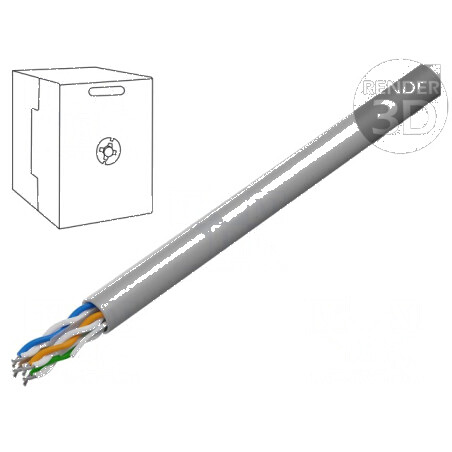 Cablu U/UTP 4x2x24AWG 6 litat CCA PVC gri, 305m, Øcablu 6mm - Soluție de conectivitate pentru rețele de date | Electronic-mag.ro | Componente Electronice