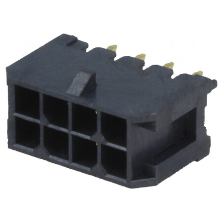 Conector cablu-placă soclu tată Minitek® Pwr 3.0, 8 pini, 3mm | Electronic-mag.ro | Componente Electronice