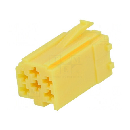 Carcasă profesională pentru conector mufă mini ISO PIN 6, galbenă | Electronic-mag.ro | Componente Electronice