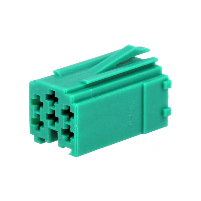 Carcasă profesională pentru conector mufă mini ISO PIN 6, verde | Electronic-mag.ro | Componente Electronice