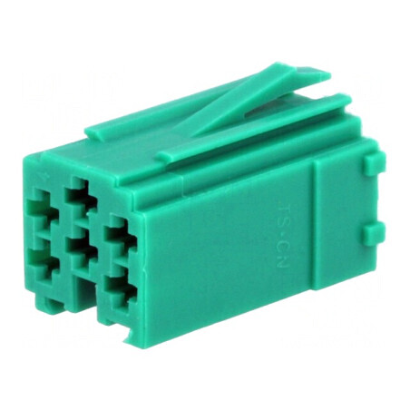 Carcasă profesională pentru conector mufă mini ISO PIN 6, verde | Electronic-mag.ro | Componente Electronice
