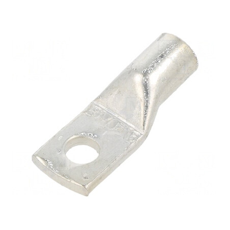 Vârf inelar tubular M5 16mm² cu cablu cositorit 6AWG, crimpat profesional | Electronic-mag.ro | Componente Electronice