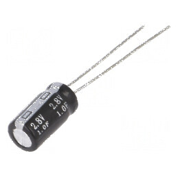 Supercondensator THT 1F 2,8VDC ±20%, Ø6,3x12mm, 300mΩ, Temperaturi -40÷65°C | Electronic-mag.ro | Componente Electronice