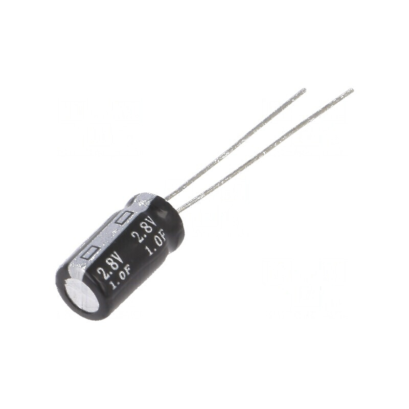 Supercondensator THT 1F 2,8VDC ±20%, Ø6,3x12mm, 300mΩ, Temperaturi -40÷65°C | Electronic-mag.ro | Componente Electronice Supercondensator THT 1F 2,8VDC ±20%, Ø6,3x12mm, 300mΩ, Temperaturi -40÷65°C | Electronic-mag.ro | Componente Electronice