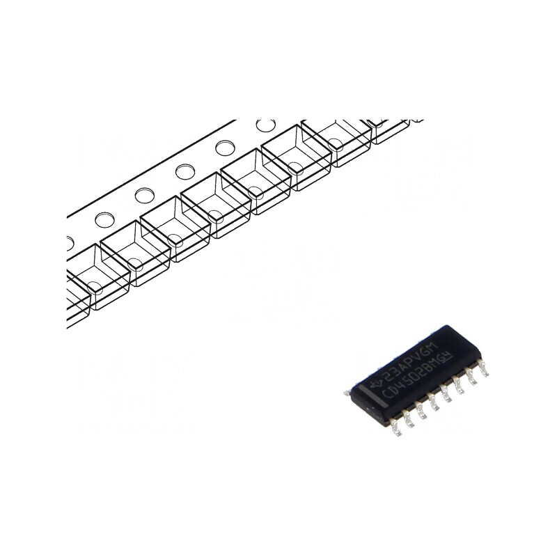 IC Buffer Digital Non-Inversor CMOS SMD SOIC16 - 6 Canale, 3÷18VDC | Electronic-mag.ro | Componente Electronice