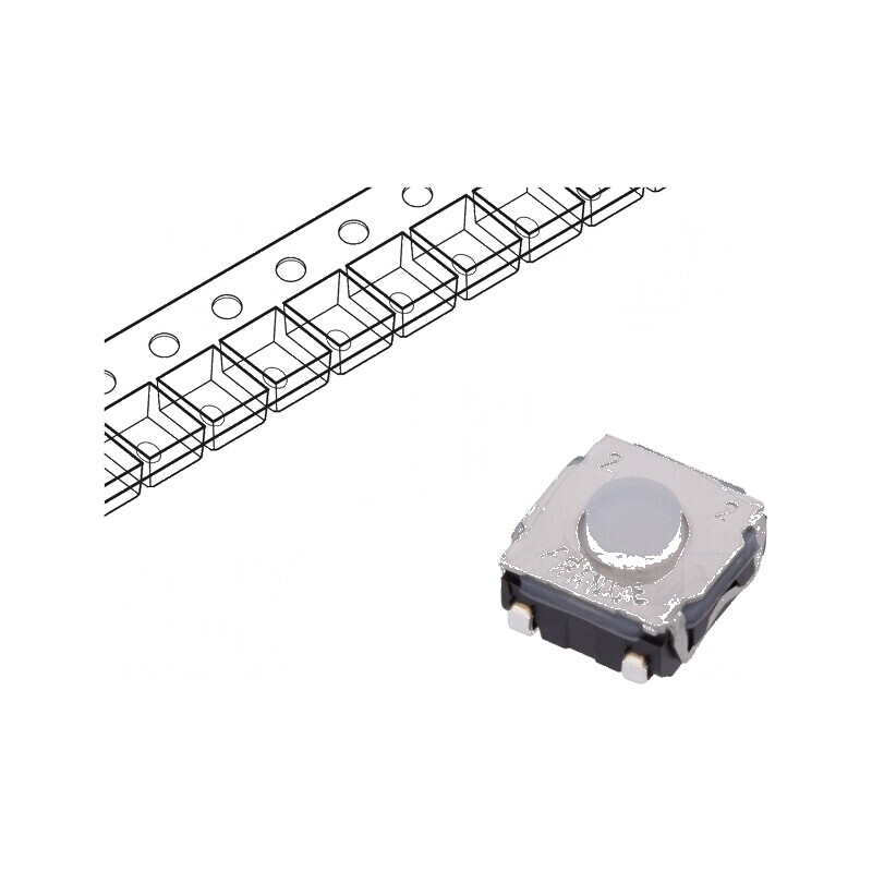 Microîntrerupător TACT SPST-NO 0,05A/32VDC SMT - Pozitie 2, Fără 2N | Electronic-mag.ro | Componente Electronice Microîntrerupător TACT SPST-NO 0,05A/32VDC SMT - Pozitie 2, Fără 2N | Electronic-mag.ro | Componente Electronice