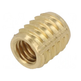 Adaos filet M6 din alamă, lungime 9,8mm, cu caracteristici din duroplast | Electronic-mag.ro | Componente Electronice